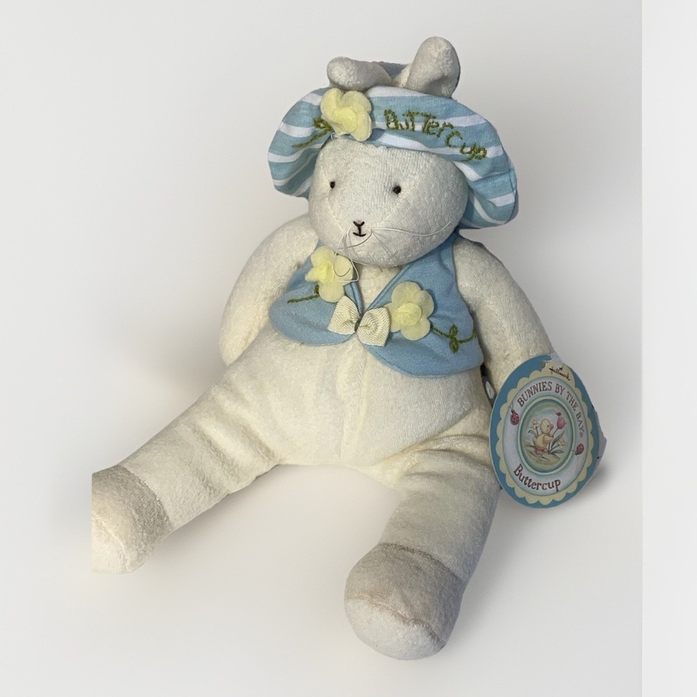 2002 Hallmark Buttercup Bunnies by the Bay Plush Easter Bunny Rabbit Bonnet NWT